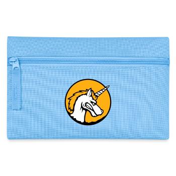 Unicorn Evil Angry Attack Teeth Grinding Sour - Pencil Case - light blue - Front