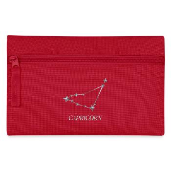 Capricorn Sternbild – Silberne Minimal-Konstellati - Federtasche - Rot - Vorne
