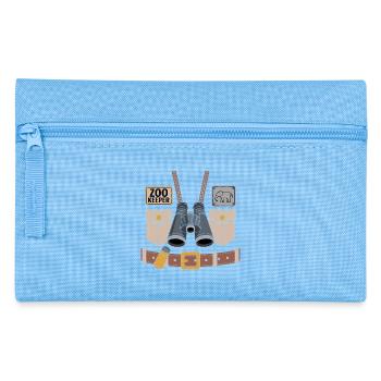 Gardien de zoo jumelles T-Shirt Design - Trousse - bleu clair - Devant