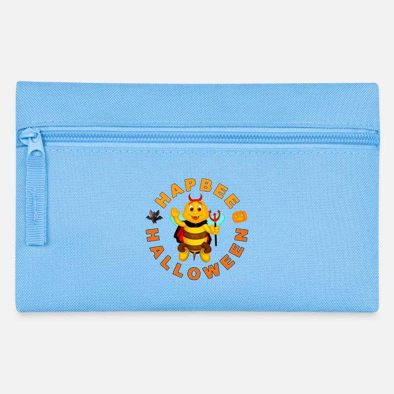 HAPBEE Halloween with text - Pencil Case - light blue