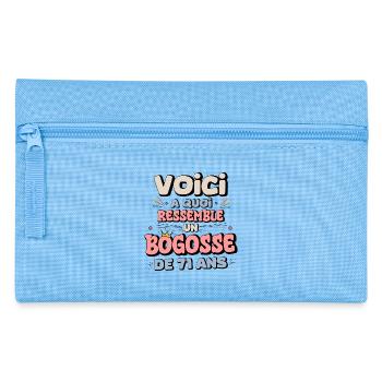 Personalized 71st Birthday Humor - Pencil Case - light blue - Front
