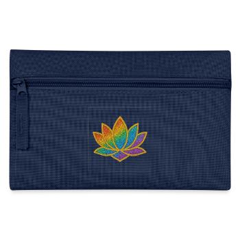 Glitzernder Regenbogen Lotus - Federtasche - Hellblau - Vorne