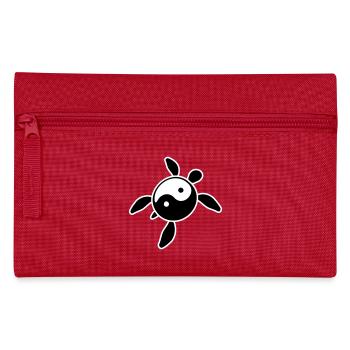 Turtles Shell Yin Yang Symbol Balance - Pencil Case - red - Front