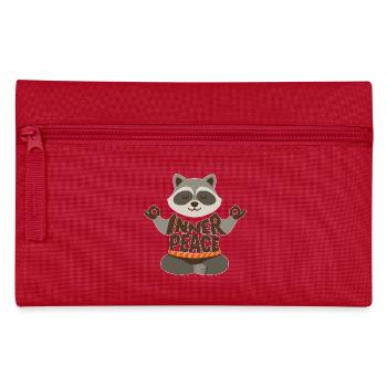 Raccoon Yoga Inner Peace Meditating - Pencil Case - red - Front