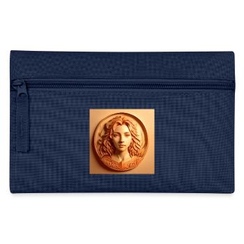 Circular Foliage Portrait - Pencil Case - light blue - Front