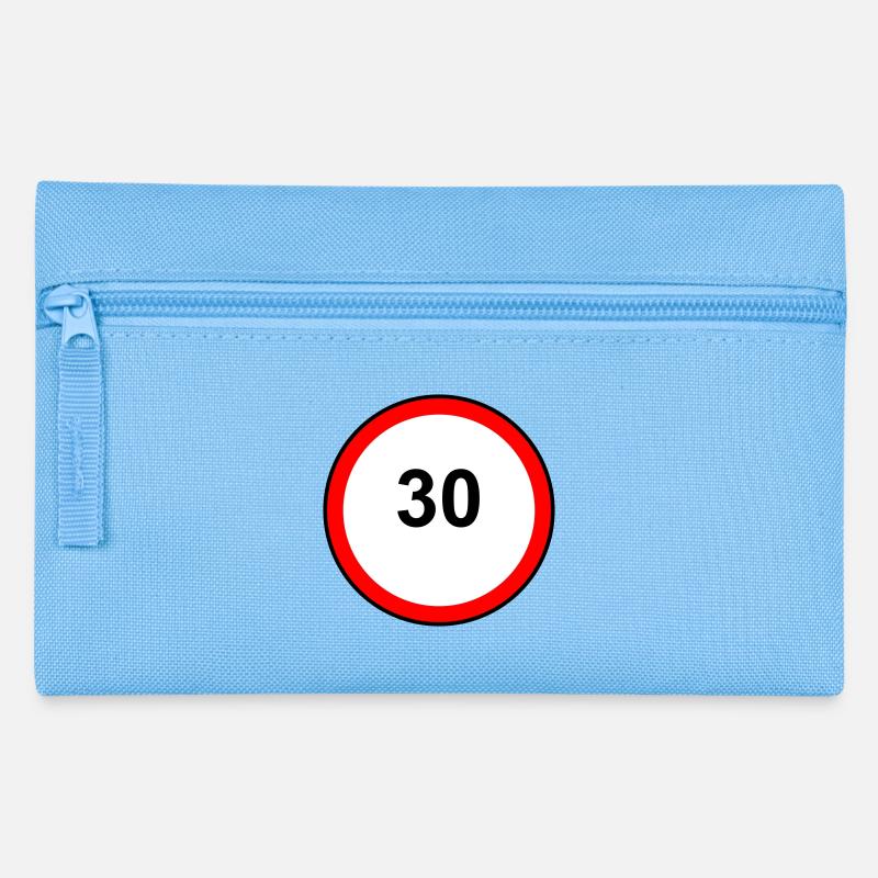 Tempo 30 Motif de signe - Trousse - bleu clair
