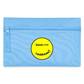 Winking Laugh Mouth - Pencil Case - light blue - Front