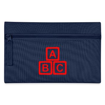 ABC Block Contrast Design - Pencil Case - light blue - Front