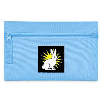 Cool bunny in punk rock & pop art style - Pencil Case - light blue - Front