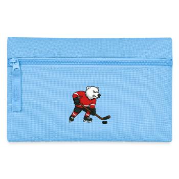 Motif de hockey sur glace ours polaire - Trousse - bleu clair - Devant