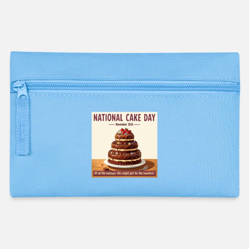 National Cake Day – Tag des Kuchens - Pencil Case - light blue