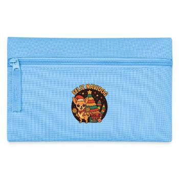 Chihuahua Feliz Navidad Weihnachten - Federtasche - Hellblau - Vorne