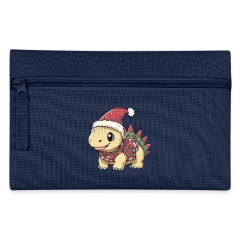 Dinosaure stégosaure à Noël - Trousse - bleu clair - Devant