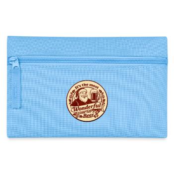 Weihnachtsbier Retrobadge - Federtasche - Hellblau - Vorne