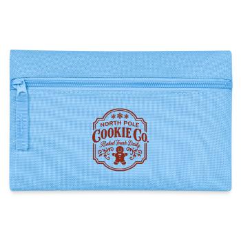 Logo de la Cookie Co du Pôle Nord avec pain d’épices - Trousse - bleu clair - Devant