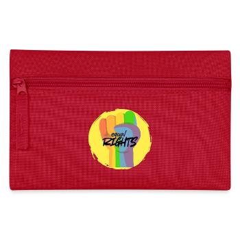 Regenbogenfaust Pride Gleichberechtigung - Federtasche - Rot - Vorne