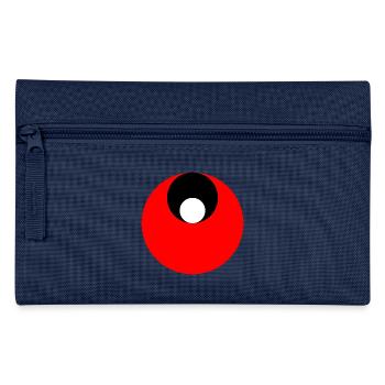 3 circles, red, black and white - Pencil Case - light blue - Front