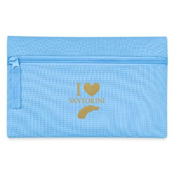 I love Santorini Gold - Pencil Case - light blue - Front