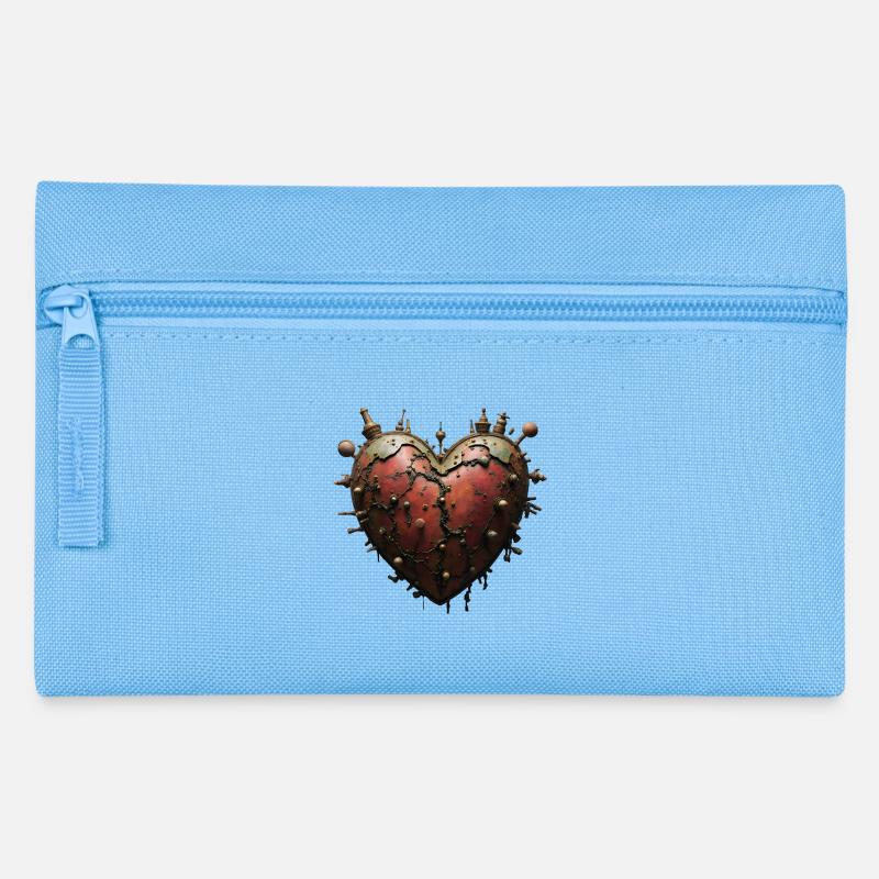Steampunk Heart - Pencil Case - light blue