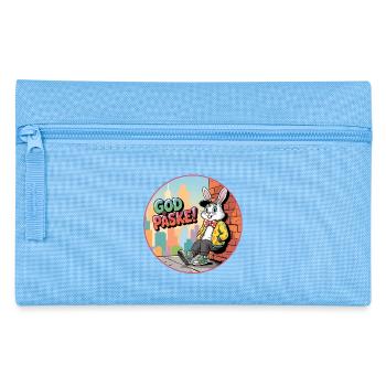 Le lapin de Pâques dans un coin de la ville - Joyeuses Pâques avec le lapin de Pâques - Trousse - bleu clair - Devant