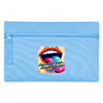 Langues & Orgasmes - Trousse - bleu clair - Devant