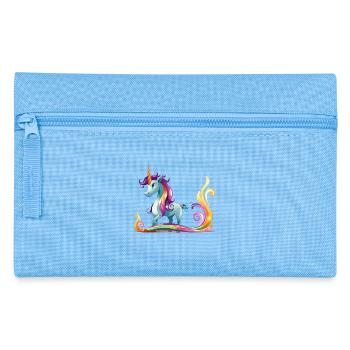 Courants de couleurs de licorne arc-en-ciel - Trousse - bleu clair - Devant