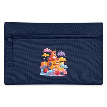 Cuddly bear on pancakes - Pencil Case - light blue - Front