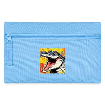 Wild Crocodile – Urban Street Art Design - Pencil Case - light blue - Front