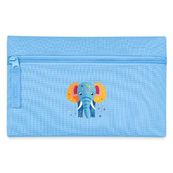 Colorful elephant confetti - Pencil Case - light blue - Front