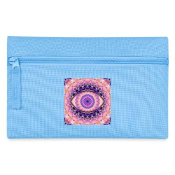 Mandala oculaire kaléidoscopique - Trousse - bleu clair - Devant