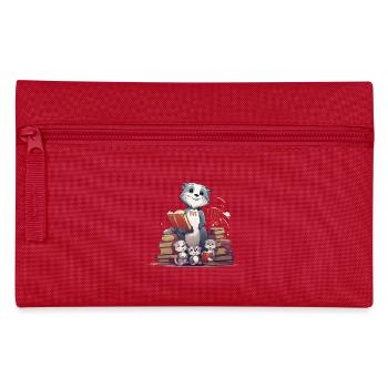 Apprendre le castor avec des livres - Trousse - rouge - Devant