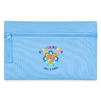 Flower Power Color Blossom Design - Pencil Case - light blue - Front