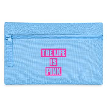 The Life Is Pink | Bold Pink Statement Art - Pencil Case - light blue - Front