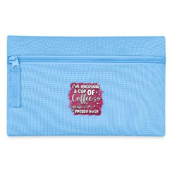 Coffee & Activity: Cute Coffee Sign - Pencil Case - light blue - Front