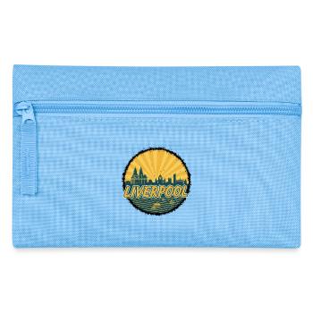 Liverpool Skyline Liver Building Vintage Badge - Pencil Case - light blue - Front
