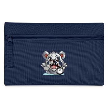 Aggressive panda with alarm clock - Pencil Case - light blue - Front