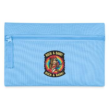 Rock & Bark Tie-Dye Guitar Dog - Pencil Case - light blue - Front