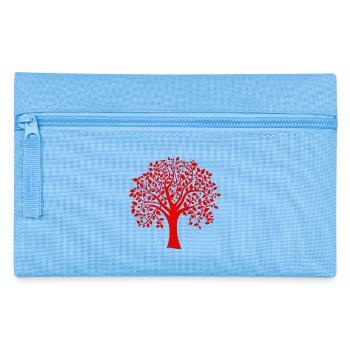 Base Red Jumbo Tree Print Silhouette - Pencil Case - light blue - Front
