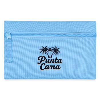 Vacances caribéennes à Punta Cana avec palmiers - Trousse - bleu clair - Devant