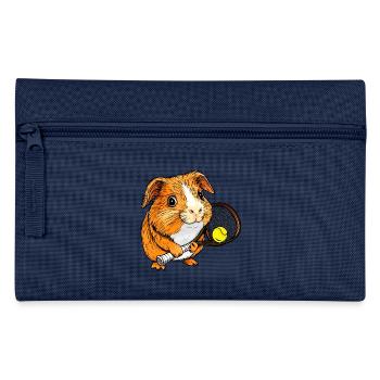 Tennisspieler Meerschweinchen - Federtasche - Hellblau - Vorne