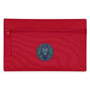 Dragon Sarcelle - Mandala - Trousse - rouge - Devant
