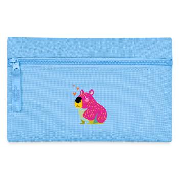 Glückliches Kapybara - Federtasche - Hellblau - Vorne