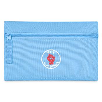 Hate is no Opinion - Antifa Merch - Pencil Case - light blue - Front