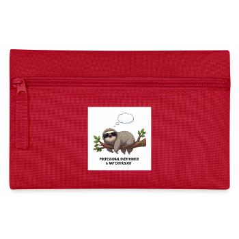 Sloth thinker on Tak - Pencil Case - red - Front