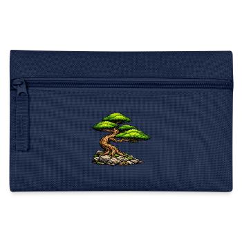 Bonsai Baum Illustration – Zen Design für Naturlie - Federtasche - Hellblau - Vorne