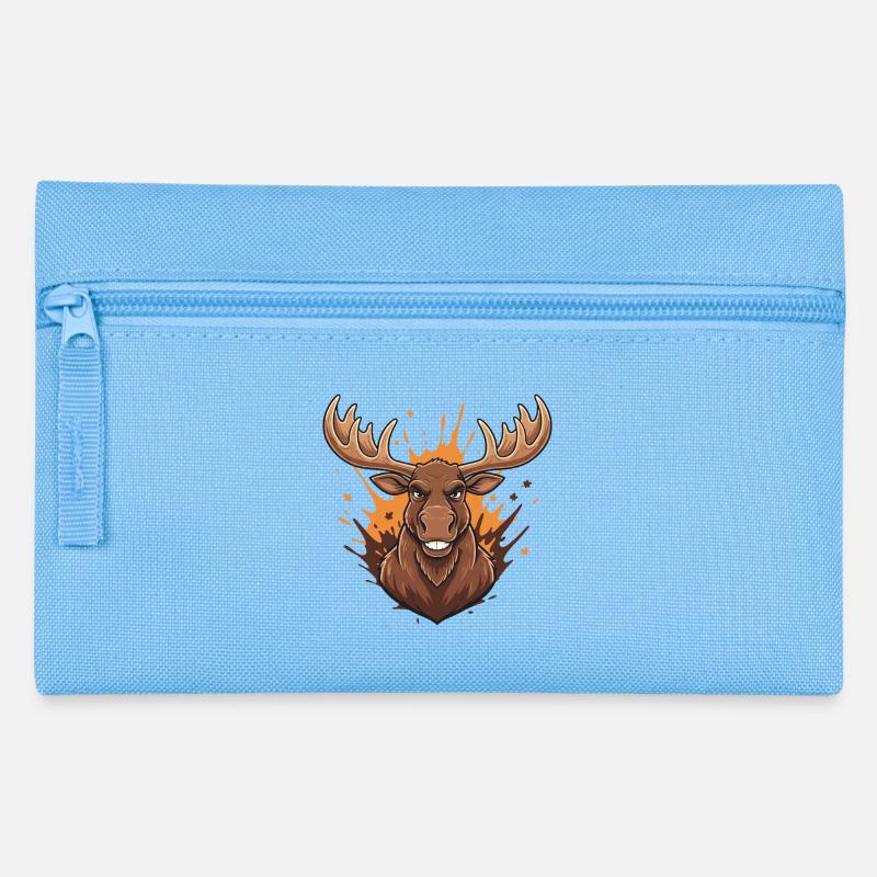 Forest Deer Fire Splash - Pencil Case - light blue