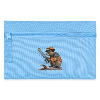 Biber Holzfäller Kettensäge - Federtasche - Hellblau - Vorne