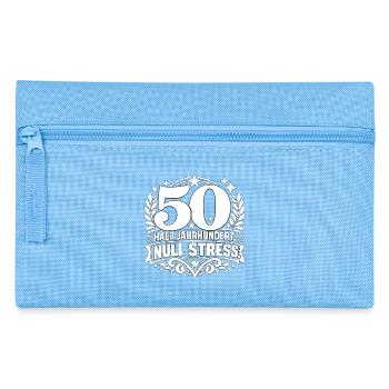 50 Halbjahrhundert Null Stress - Federtasche - Hellblau - Vorne