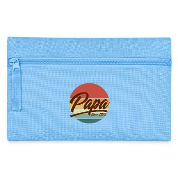 Papa Since 1993 Retro Sunset Typography Art - Pencil Case - light blue - Front