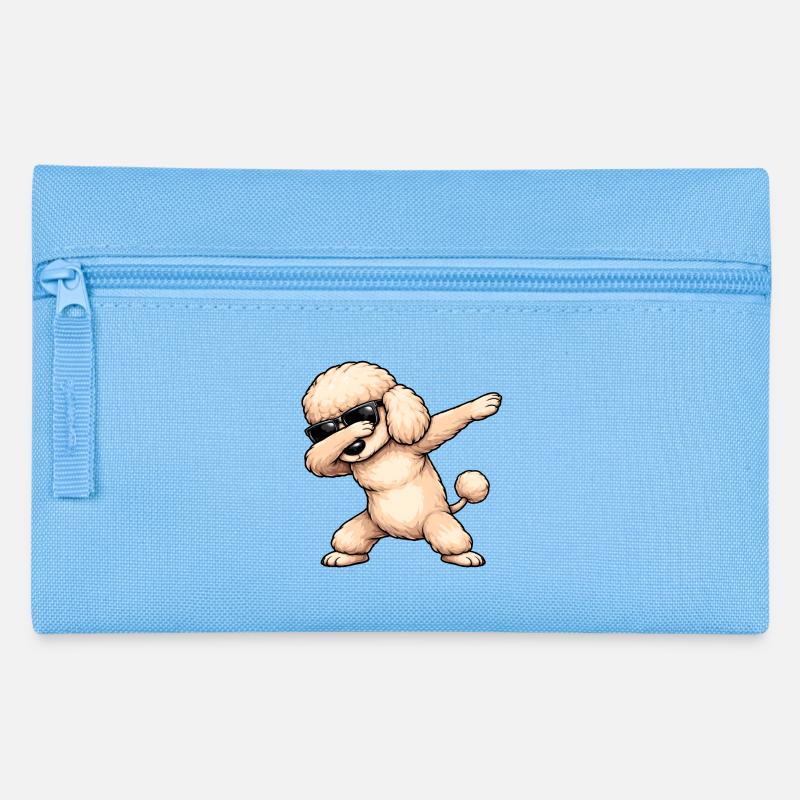 Caniche en train de dobber - Trousse - bleu clair